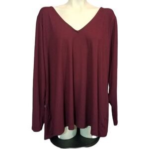 Socialite Curve V-Neck Blouse Size 3X‎